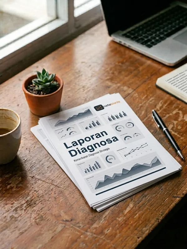 Dokumen tercetak & berjilid: Laporan Diagnosa & Prioritas